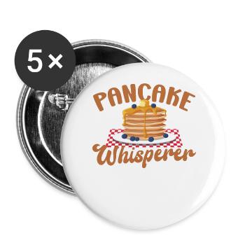 Pancake Lover Kids Pancake - Lot de 5 grands badges (56 mm) - blanc - Devant