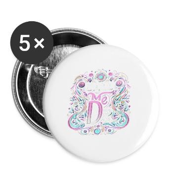 Call Me Dr 36 - Buttons groß 56 mm (5er Pack) - Weiß - Vorne