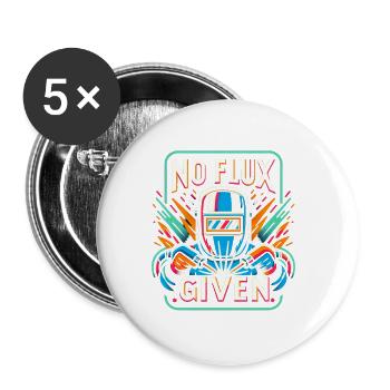 Pas de flux donné 12 - Lot de 5 grands badges (56 mm) - blanc - Devant