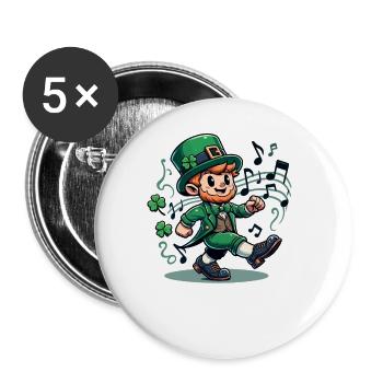Irish Dancing Ireland Outfit Irish Music - Buttons large 2.2''/56 mm (5-pack) - white - Front