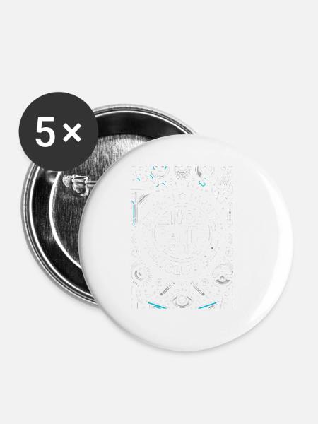 No Pants Club 9 - Buttons groß 56 mm (5er Pack) - Weiß