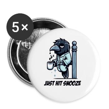 Edgar Allan Poe Fan, Classic Literature, - Buttons large 2.2''/56 mm (5-pack) - white - Front