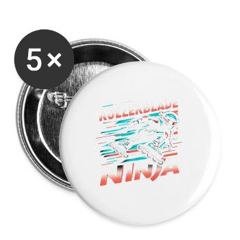 Rollerblade Ninja 13 - Buttons groß 56 mm (5er Pack) - Weiß - Vorne