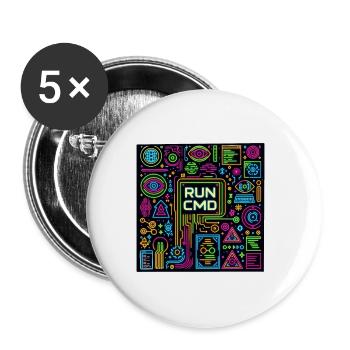 Run Cmd 43 - Buttons large 2.2''/56 mm (5-pack) - white - Front