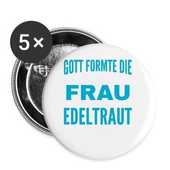 Edeltraut Name Design - Buttons large 2.2''/56 mm (5-pack) - white - Front