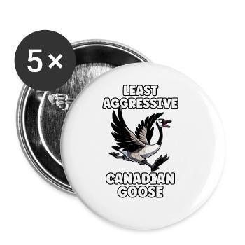 Kanadisches Gans-Meme - Buttons groß 56 mm (5er Pack) - Weiß - Vorne