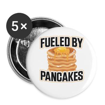 Les enfants amateurs de crêpes alimentés par - Lot de 5 grands badges (56 mm) - blanc - Devant