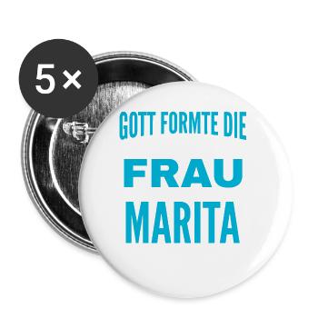Marita Name Design - Buttons large 2.2''/56 mm (5-pack) - white - Front
