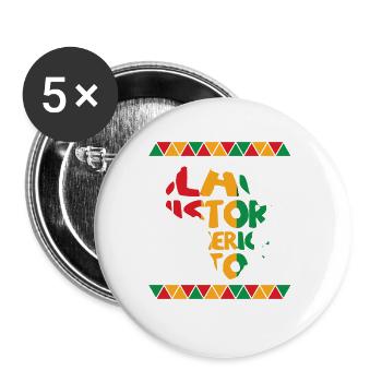 L’histoire des Noirs, c’est l’histoire américaine, l’Afrique patriotique - Lot de 5 grands badges (56 mm) - blanc - Devant