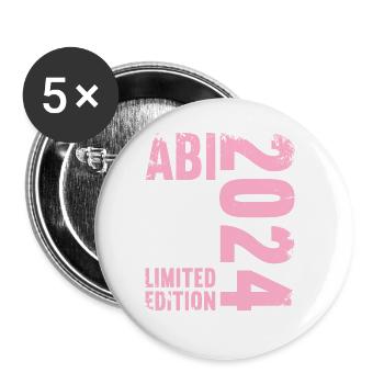Abitur Young Girls Abi Abitur 2024 - Buttons large 2.2''/56 mm (5-pack) - white - Front