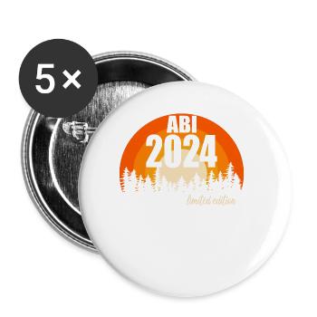 Abitur Young Girls Abi Abitur 2024 - Buttons large 2.2''/56 mm (5-pack) - white - Front
