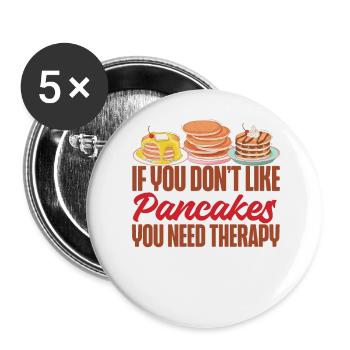 Les enfants amateurs de crêpes si vous ne le faites pas - Lot de 5 grands badges (56 mm) - blanc - Devant