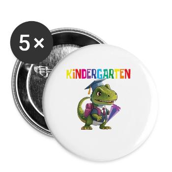 School child 2024 School enrolment 2024 Back to school - Buttons large 2.2''/56 mm (5-pack) - white - Front