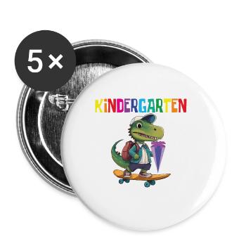 School child 2024 School enrolment 2024 Back to school - Buttons large 2.2''/56 mm (5-pack) - white - Front