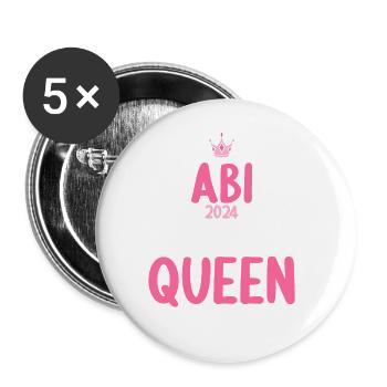 Abitur Young Girls Abi Abitur 2024 - Buttons large 2.2''/56 mm (5-pack) - white - Front