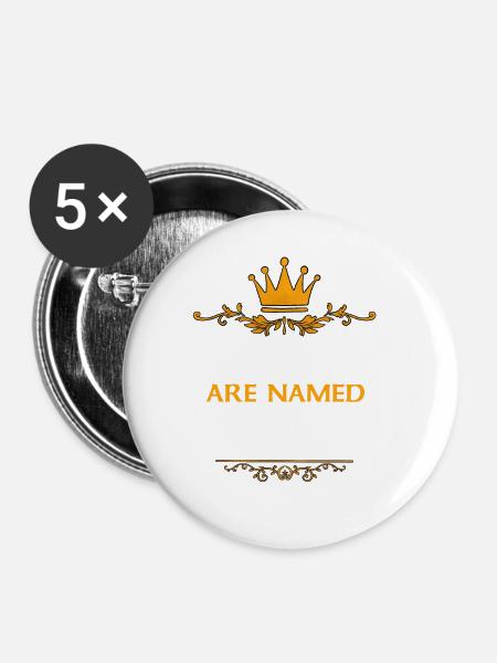 Brian - Buttons groß 56 mm (5er Pack) - Weiß