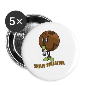 Coconut Lover Juice Beach Tropical Summer - Buttons groß 56 mm (5er Pack) - Weiß - Vorne
