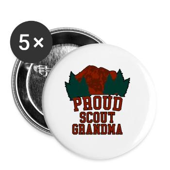 Proud Scout Grandma 2 - Buttons large 2.2''/56 mm (5-pack) - white - Front