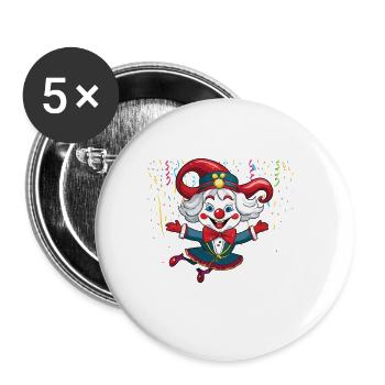 Carnival Costume Carnival Carnival - Buttons large 2.2''/56 mm (5-pack) - white - Front