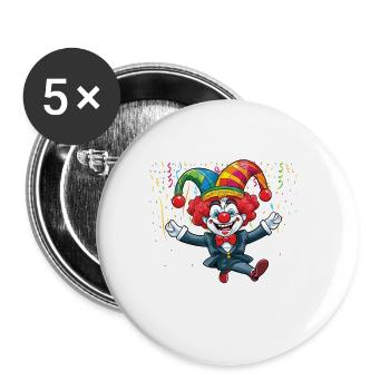 Carnival Costume Carnival Carnival - Buttons large 2.2''/56 mm (5-pack) - white - Front