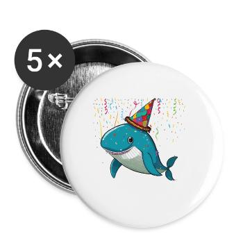 Carnival Costume Carnival Carnival - Buttons large 2.2''/56 mm (5-pack) - white - Front