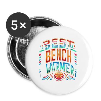 Meilleur chauffe-paillasse 7 - Lot de 5 grands badges (56 mm) - blanc - Devant