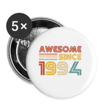 30th Birthday Vintage 1994 Classic Birthday 30 Yea - Buttons large 2.2''/56 mm (5-pack) - white - Front