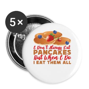 Les enfants amateurs de crêpes que je ne fais pas toujours - Lot de 5 grands badges (56 mm) - blanc - Devant