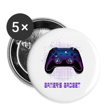 Gamers Video Gaming Geek Console Game Controller - Buttons large 2.2''/56 mm (5-pack) - white - Front