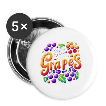 Got Any Grapes 4 - Buttons large 2.2''/56 mm (5-pack) - white - Front