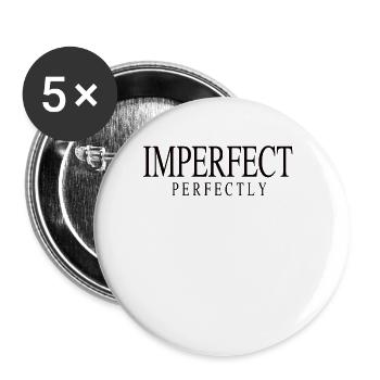 Imparfait Parfaitement Citation Perfekt Selbstbewusst - Lot de 5 grands badges (56 mm) - blanc - Devant