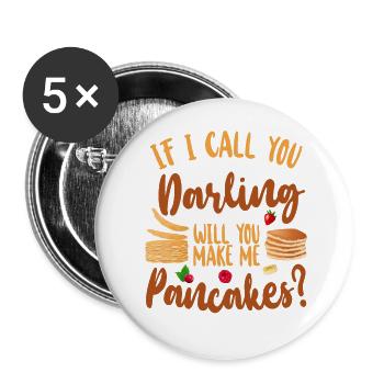 Les enfants amateurs de crêpes si je t’appelle - Lot de 5 grands badges (56 mm) - blanc - Devant