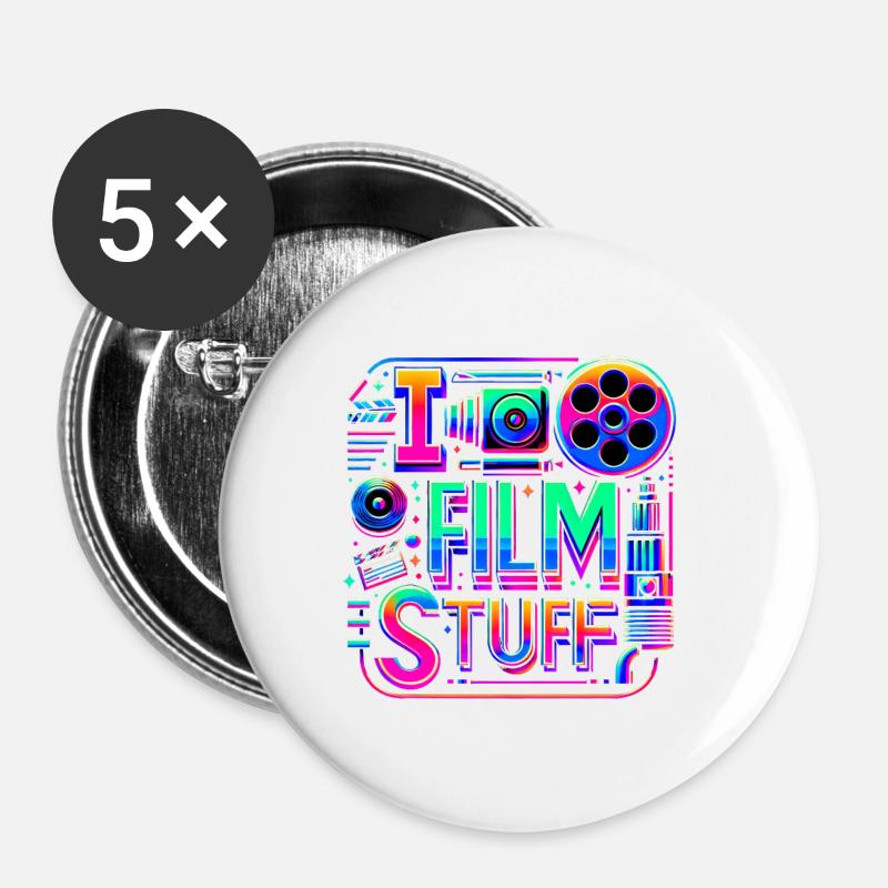 I Film Stuff 13 - Buttons large 2.2''/56 mm (5-pack) - white