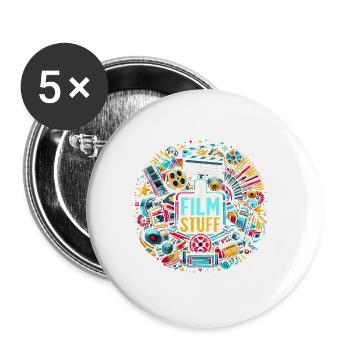 I Film Stuff 16 - Buttons large 2.2''/56 mm (5-pack) - white - Front