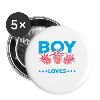 Sea Anemones Gift - Buttons large 2.2''/56 mm (5-pack) - white - Front