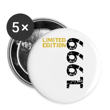 1999 Limited Edition Birthday Gift Wife Husband - Buttons large 2.2''/56 mm (5-pack) - white - Front