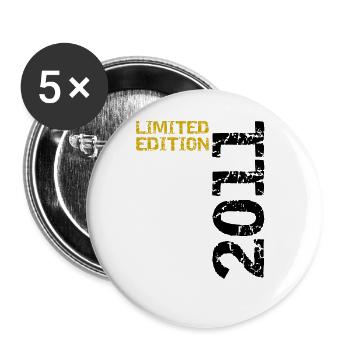 2011 Limited Edition Geburtstag Geschenk Frau Mann - Buttons groß 56 mm (5er Pack) - Weiß - Vorne