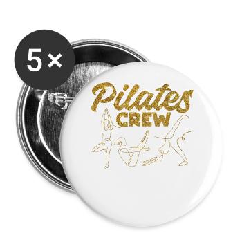 Pilates Instructor Teacher Pilates - Buttons groß 56 mm (5er Pack) - Weiß - Vorne