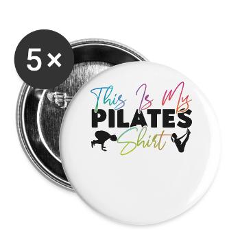 Pilates Instructor Teacher This Is - Buttons large 2.2''/56 mm (5-pack) - white - Front