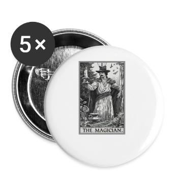 Tarot Card The Magician The Magician - Buttons large 2.2''/56 mm (5-pack) - white - Front
