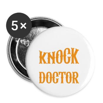 Knock Knock Who's There Doctor 26 - Buttons groß 56 mm (5er Pack) - Weiß - Vorne