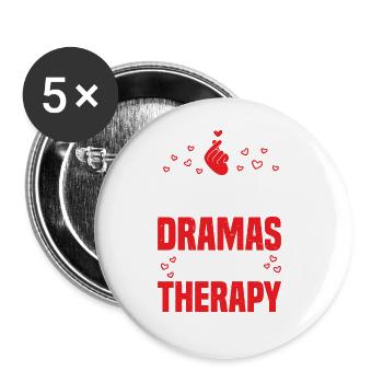 Les drames coréens sont ma thérapie 10 - Lot de 5 grands badges (56 mm) - blanc - Devant