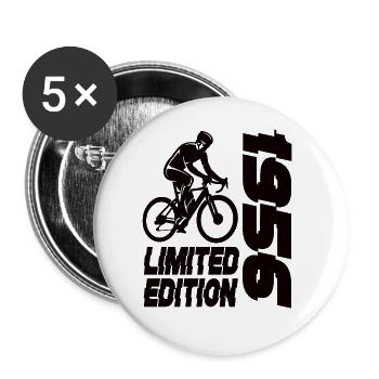 Édition limitée 1956 Vélo en édition limitée - Lot de 5 grands badges (56 mm) - blanc - Devant