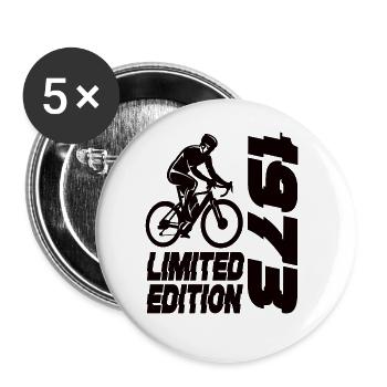 Édition limitée 1973 Vélo en édition limitée - Lot de 5 grands badges (56 mm) - blanc - Devant