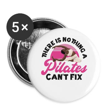 Pilates Instructor Teacher There - Buttons large 2.2''/56 mm (5-pack) - white - Front