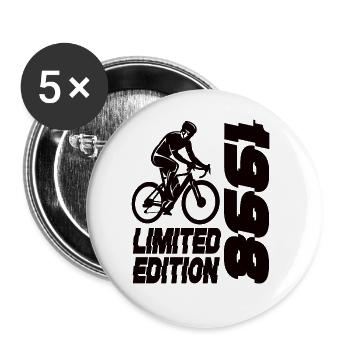 Édition limitée 1998 Vélo en édition limitée - Lot de 5 grands badges (56 mm) - blanc - Devant