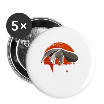 Liebes Ameisenbär Geschenk - Buttons groß 56 mm (5er Pack) - Weiß - Vorne