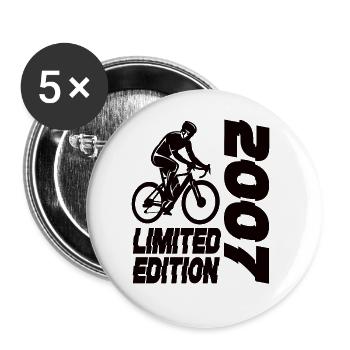 Limited Edition 2007 Limited Edition Fahrrad - Buttons groß 56 mm (5er Pack) - Weiß - Vorne