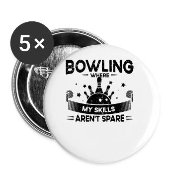 Là où mes compétences ne peuvent pas être remplacées. - Lot de 5 grands badges (56 mm) - blanc - Devant