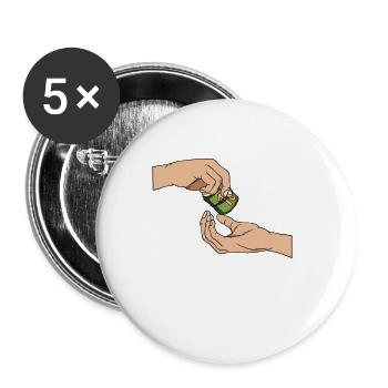 Le bureau des impôts des contribuables paie des impôts - Lot de 5 grands badges (56 mm) - blanc - Devant